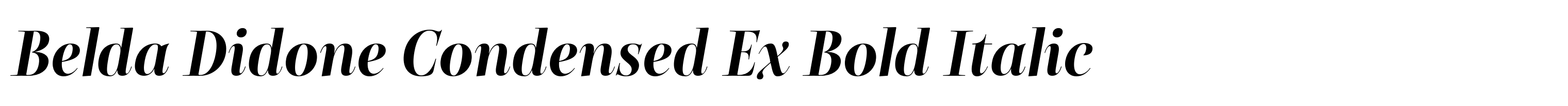 Belda Didone Condensed Ex Bold Italic